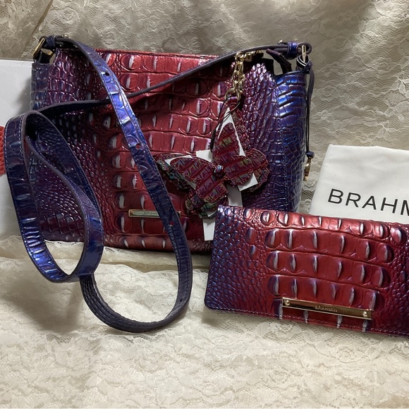 $FIRM$ 2 Pc Brahmin DAWNING HILLARY  + ADY WALLET ****NO BUTTERFLY**** - Picture 8 of 9